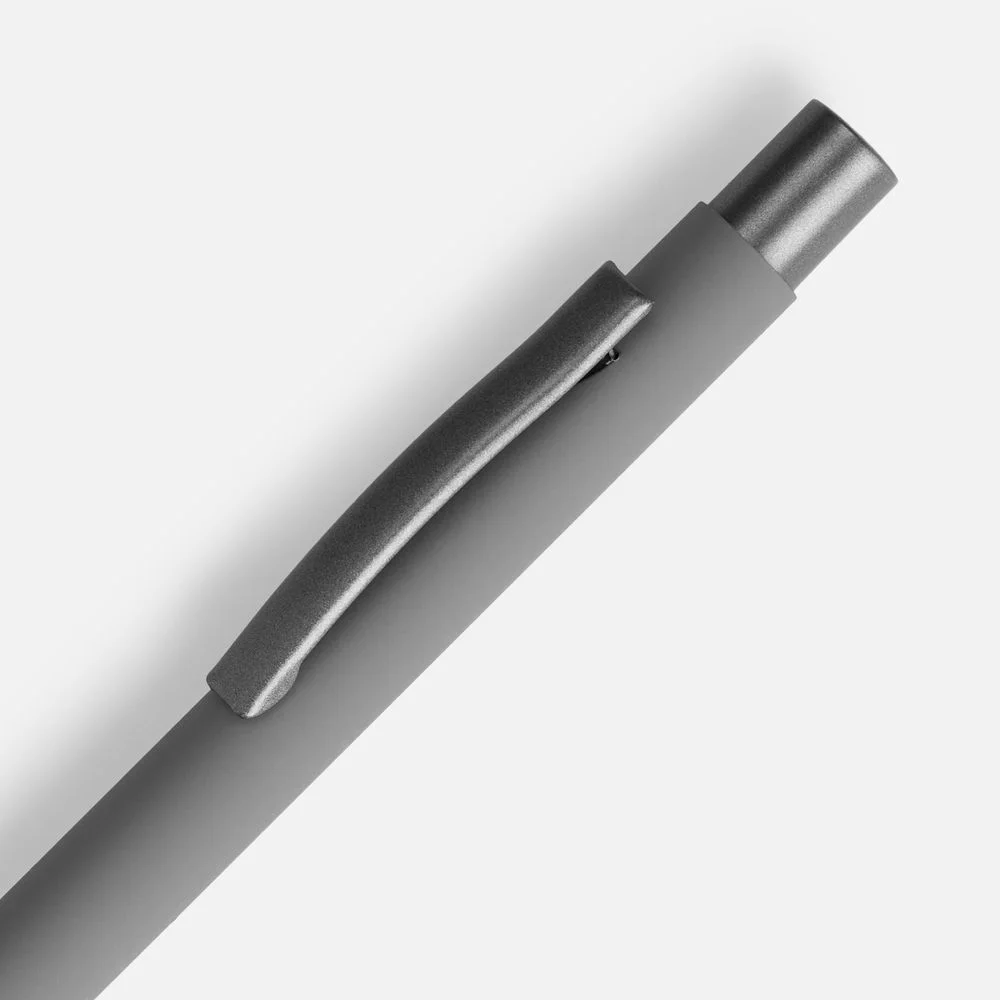Ручка шариковая Atento Soft Touch серая - фото 3