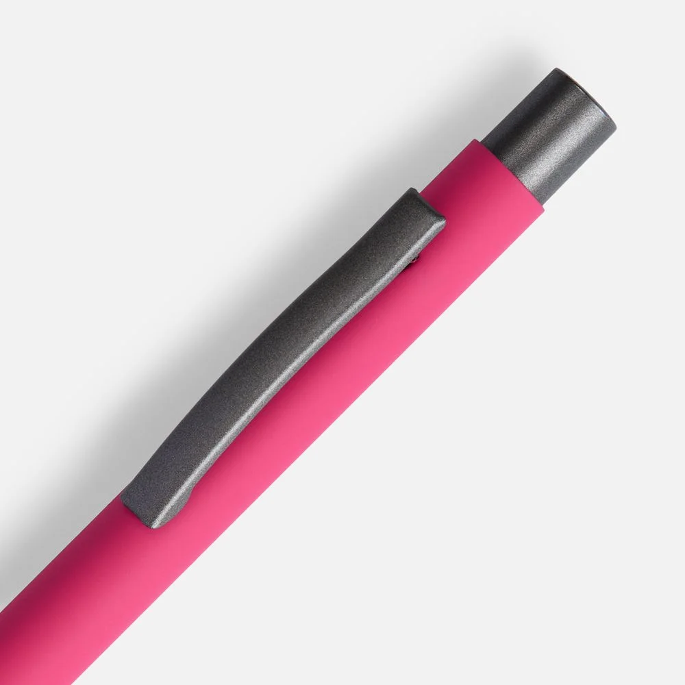 Ручка шариковая Atento Soft Touch розовая - фото 3