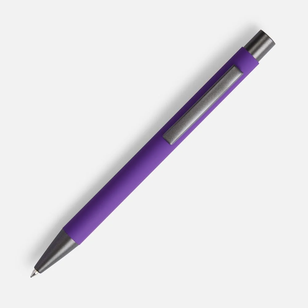Ручка шариковая Atento Soft Touch фиолетовая - фото 2