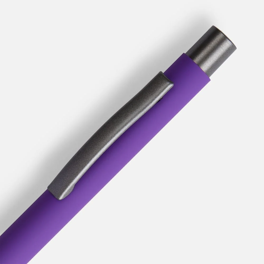 Ручка шариковая Atento Soft Touch фиолетовая - фото 3