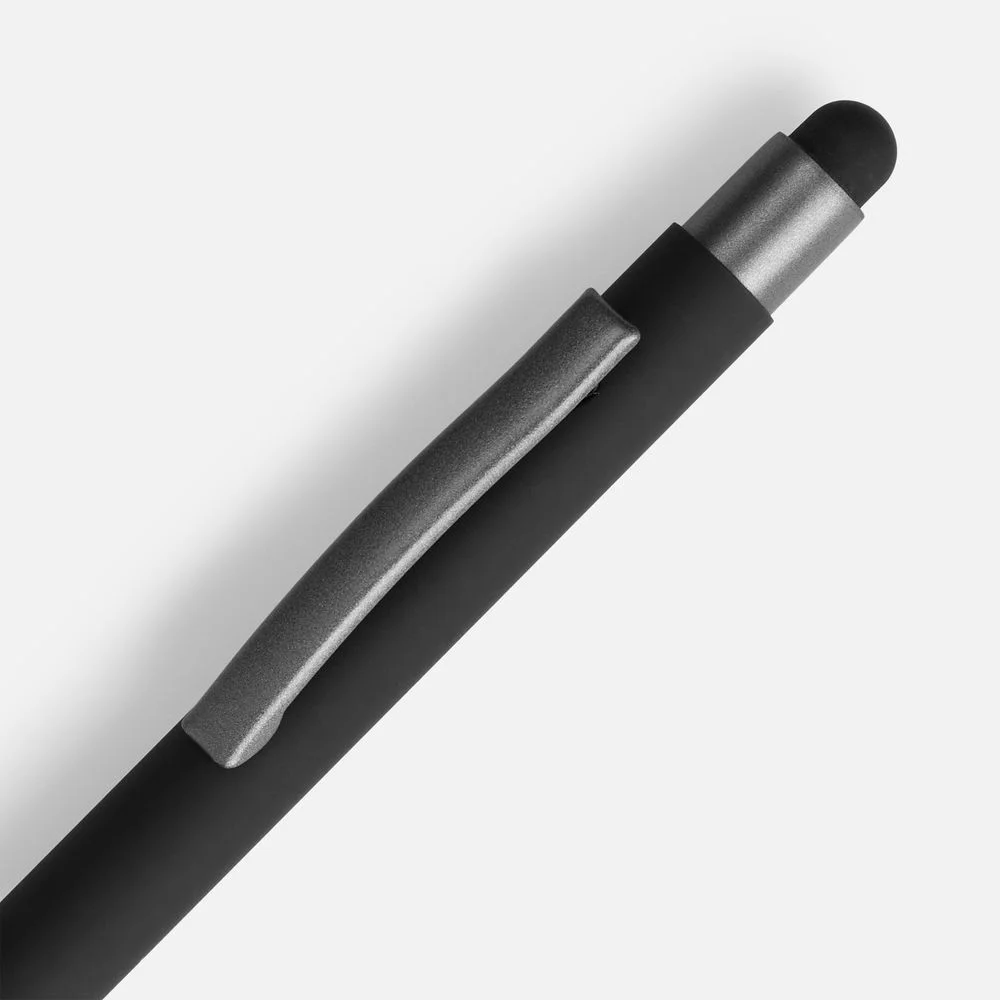 Ручка шариковая Atento Soft Touch Stylus со стилусом черная - фото 3
