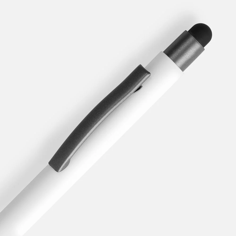 Ручка шариковая Atento Soft Touch со стилусом белая - фото 3