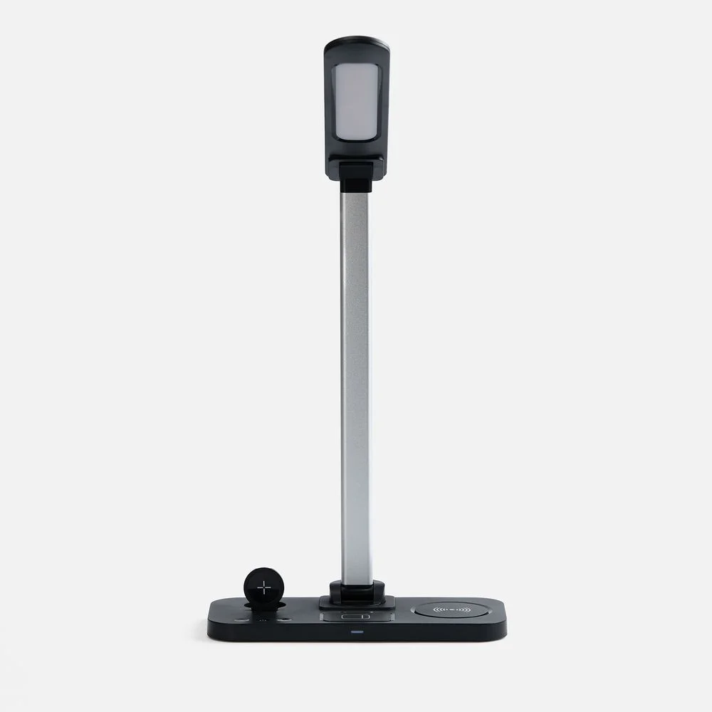 Настольная лампа с беспроводной зарядкой Power Light, черная - фото 3
