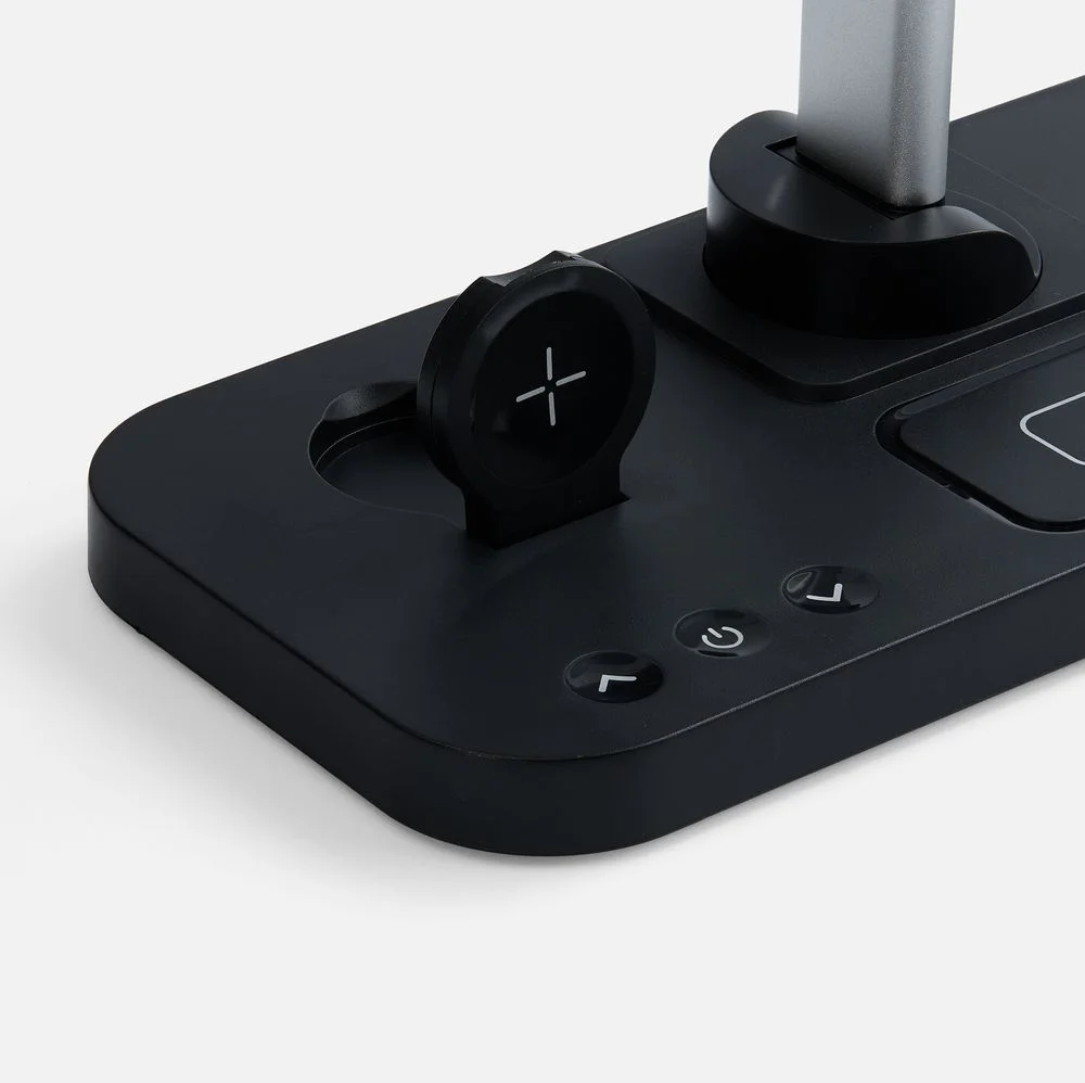 Настольная лампа с беспроводной зарядкой Power Light, черная - фото 5