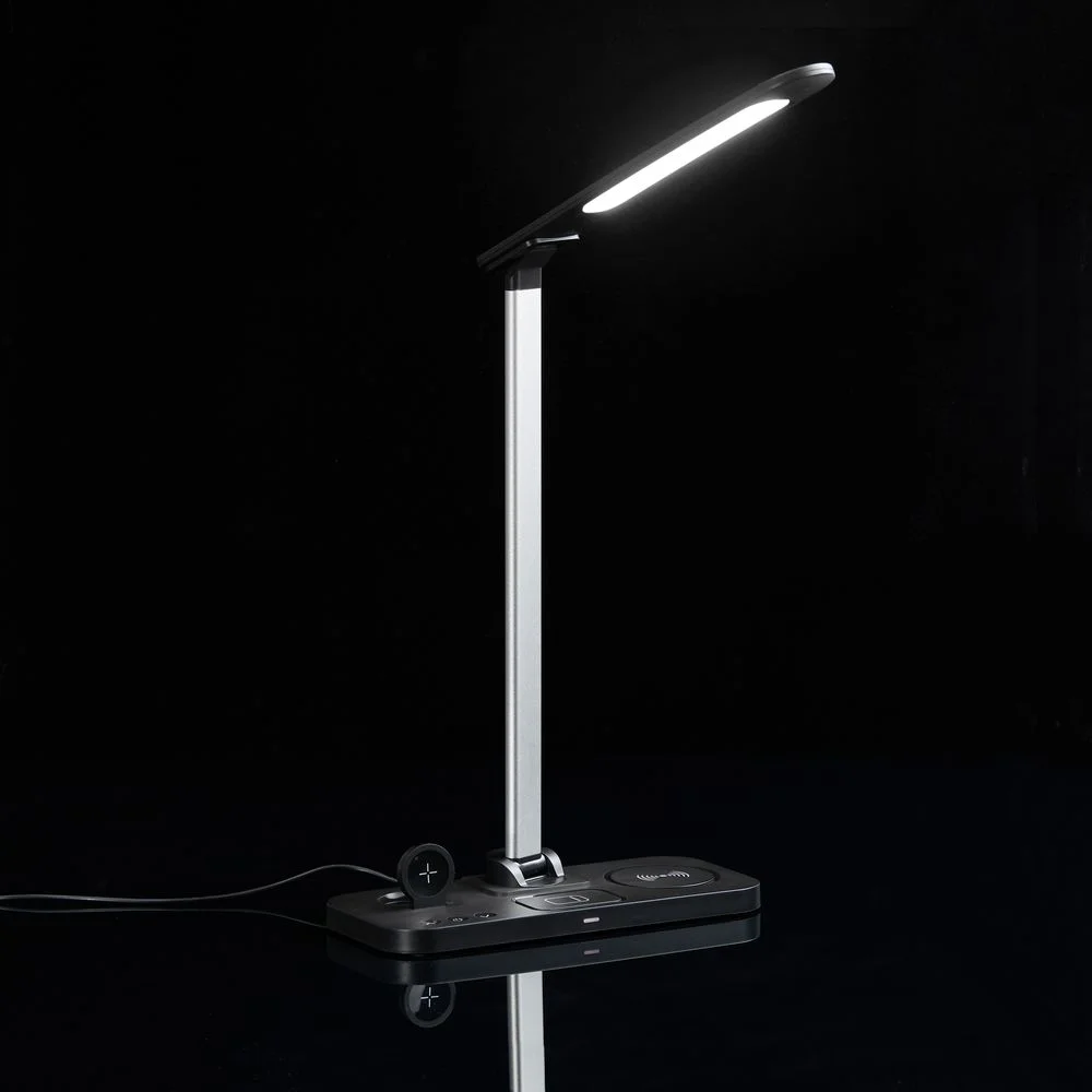 Настольная лампа с беспроводной зарядкой Power Light, черная - фото 8