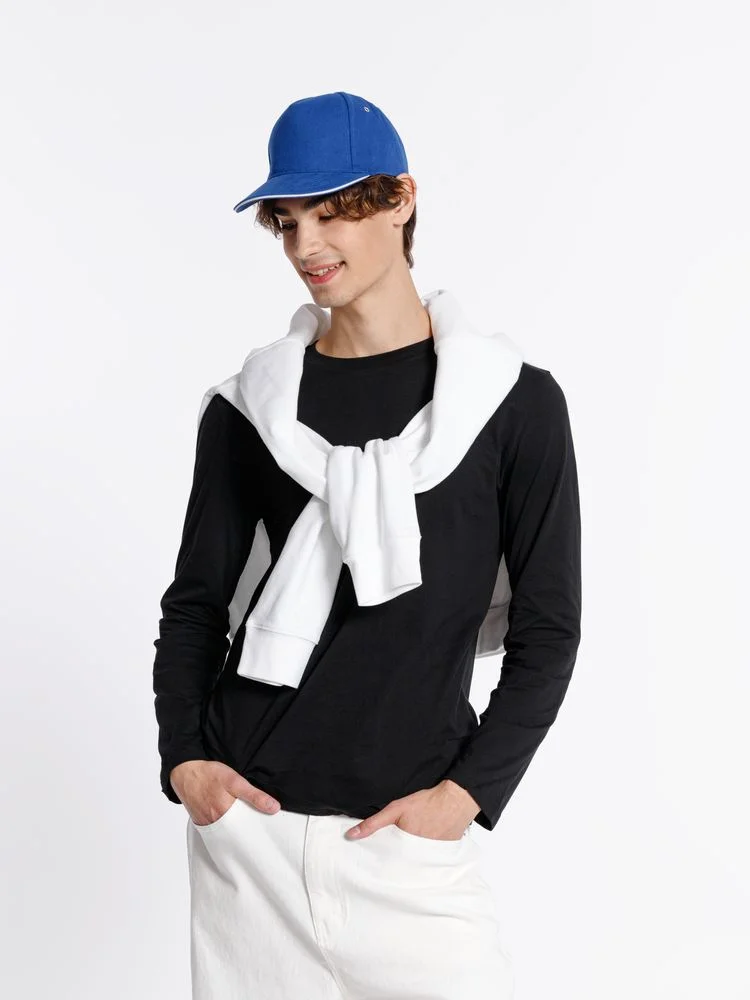 Бейсболка Classic, ярко-синяя с белым кантом - фото 10