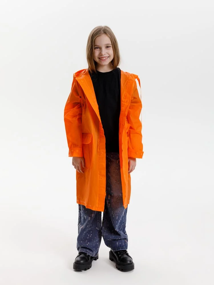 Дождевик детский RainDrop Kids оранжевый - фото 14