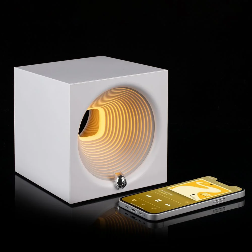 Bluetooth-колонка с подсветкой Volumetric белая - фото 6