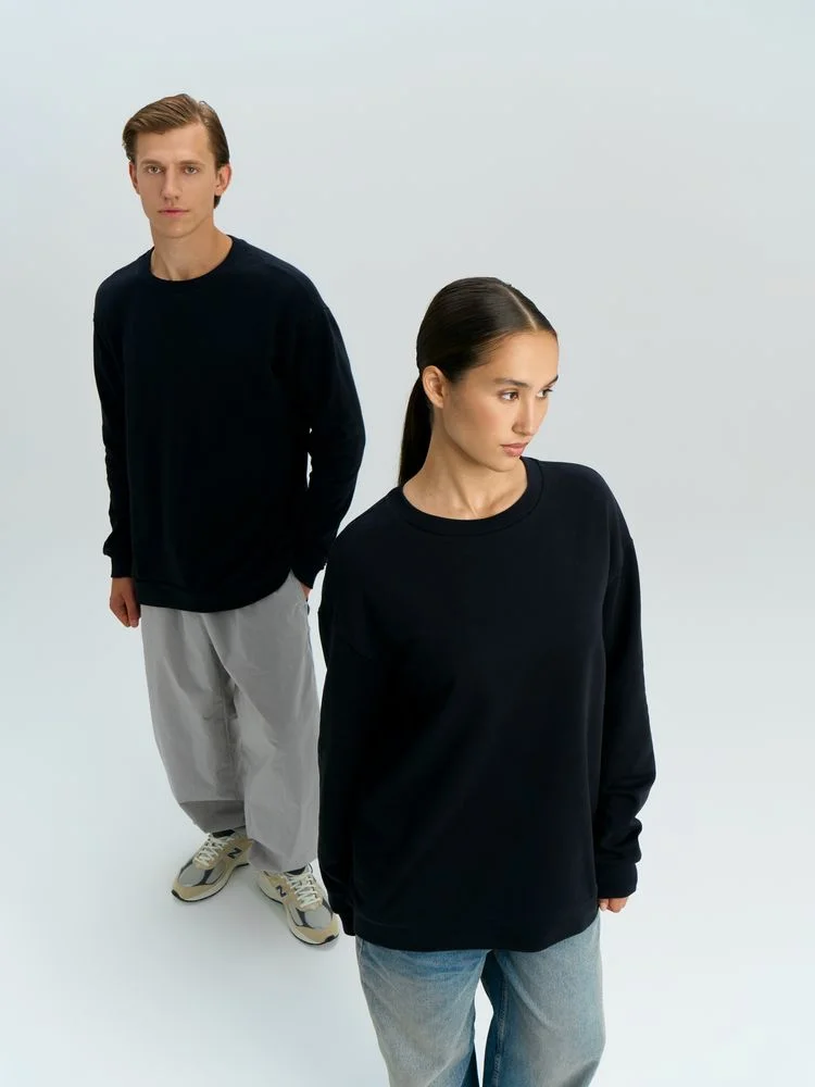Свитшот оверсайз унисекс Omnifit черный - фото 16