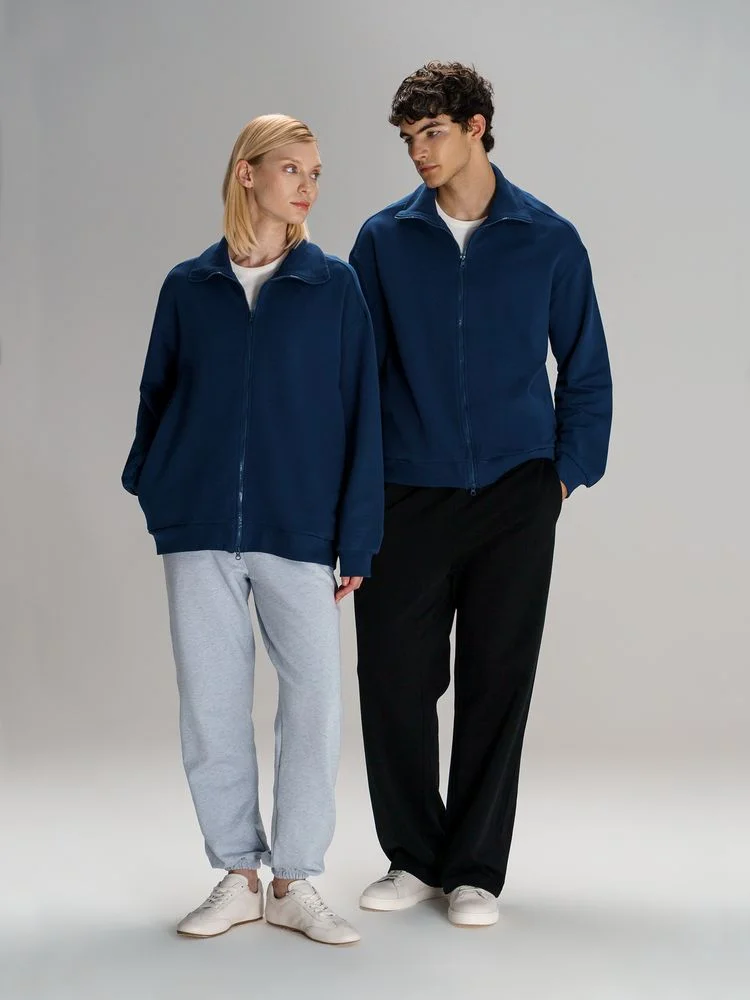 Толстовка унисекс Neofit темно-синяя - фото 11