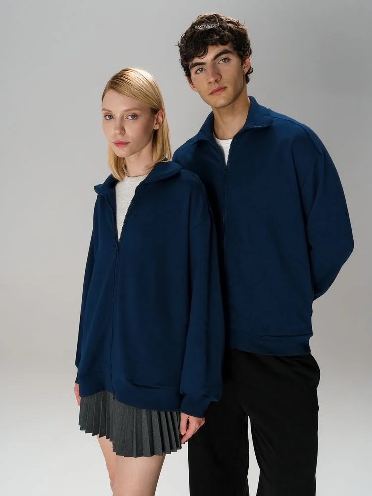 Толстовка унисекс Neofit темно-синяя - фото 12