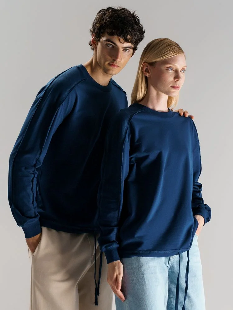 Свитшот унисекс Vozduh темно-синий - фото 11