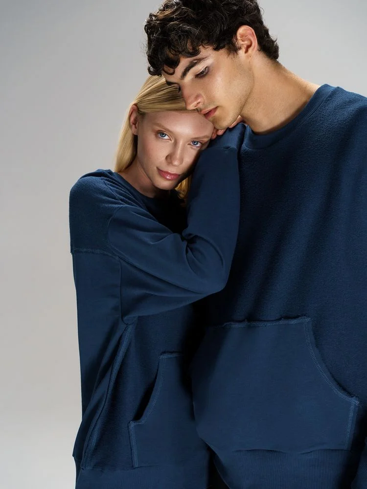 Свитшот оверсайз унисекс Vozduh темно-синий - фото 10