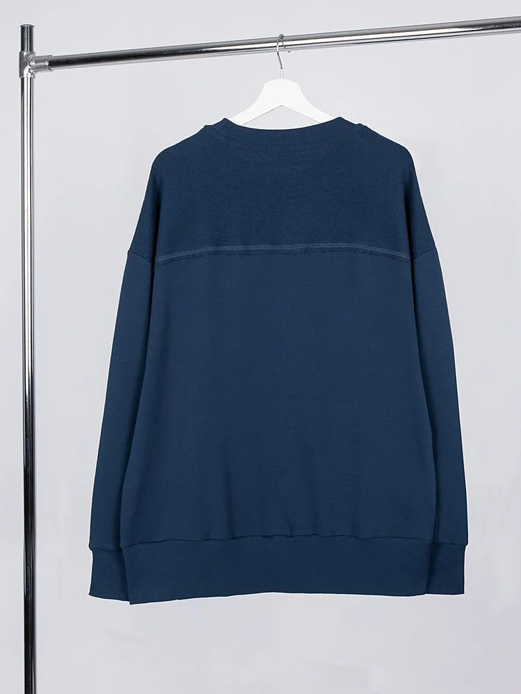 Свитшот оверсайз унисекс Vozduh темно-синий - фото 2