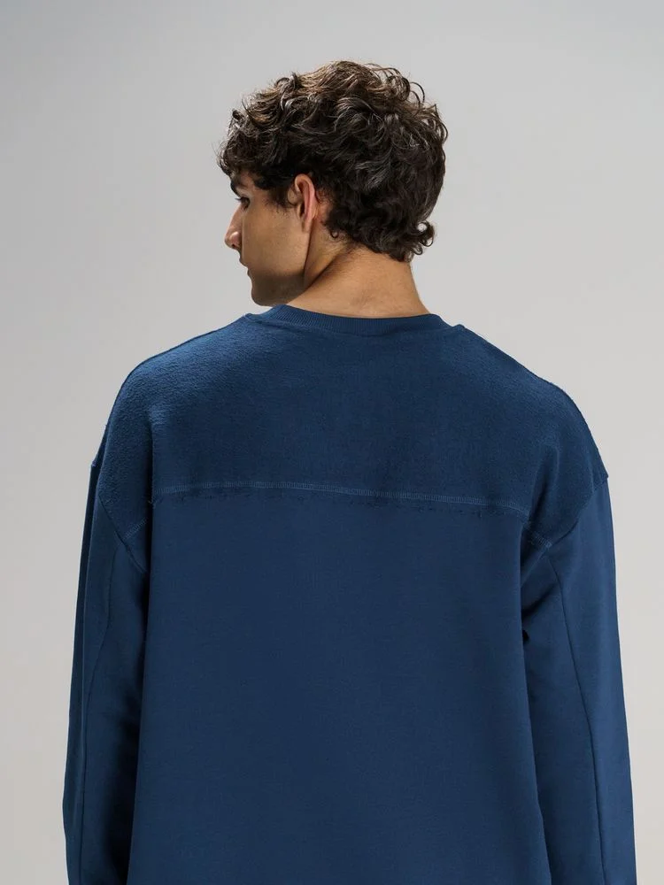 Свитшот оверсайз унисекс Vozduh темно-синий - фото 9