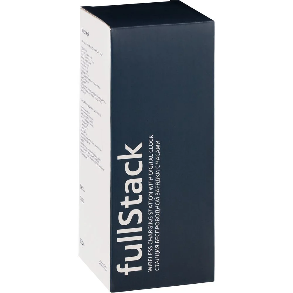 Станция беспроводной зарядки с часами fullStack черная - фото 13