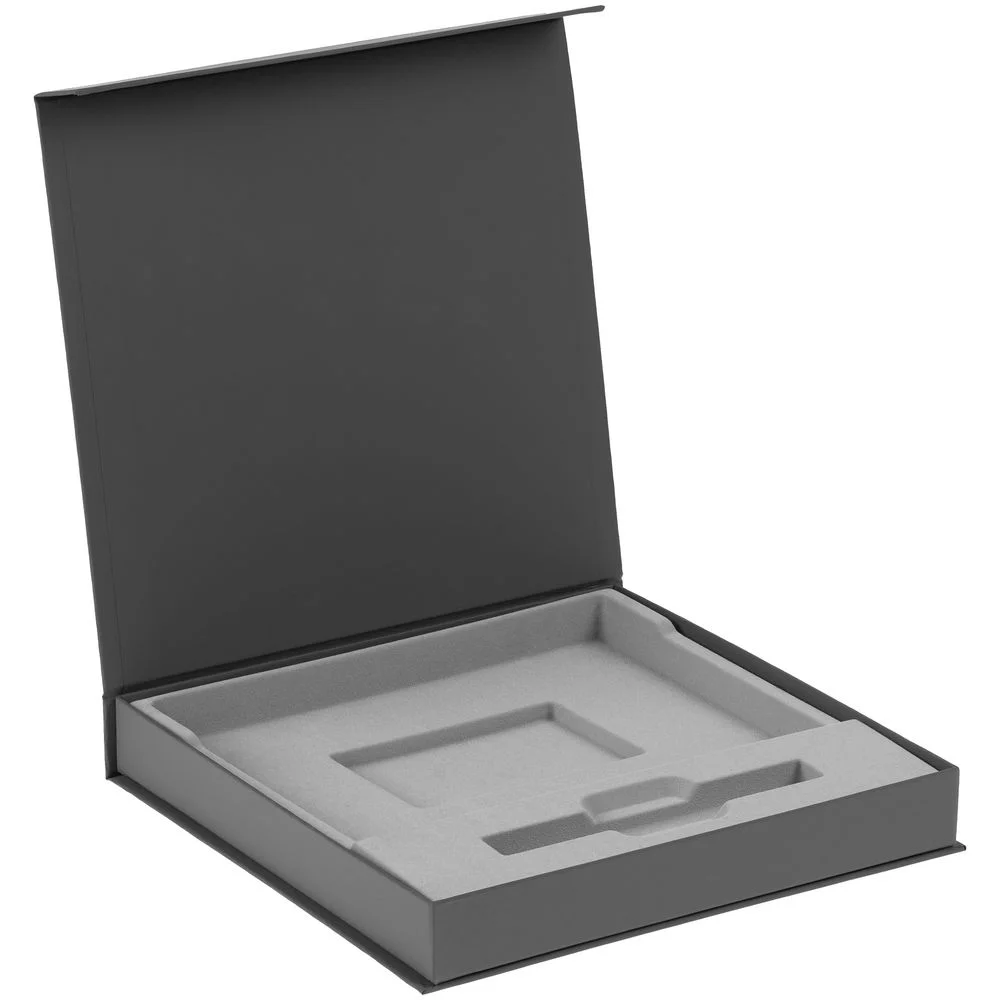 Коробка Memoria с ложементом под ежедневник и ручку ver. 2 серая