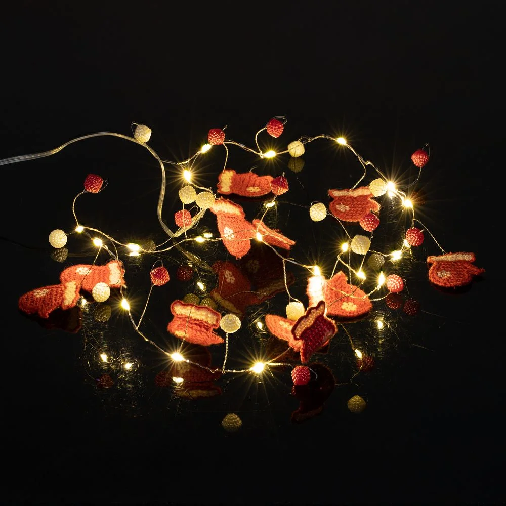 Гирлянда Merry Mittens, красная - фото 3