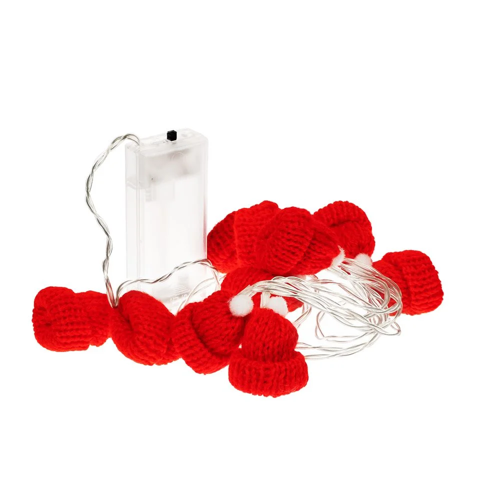 Гирлянда Cosy Poms красная - фото 5