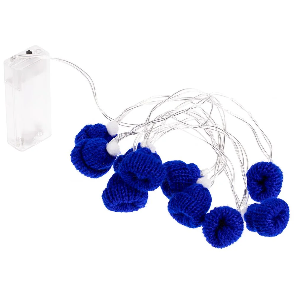 Гирлянда Cosy Poms синяя - фото 5