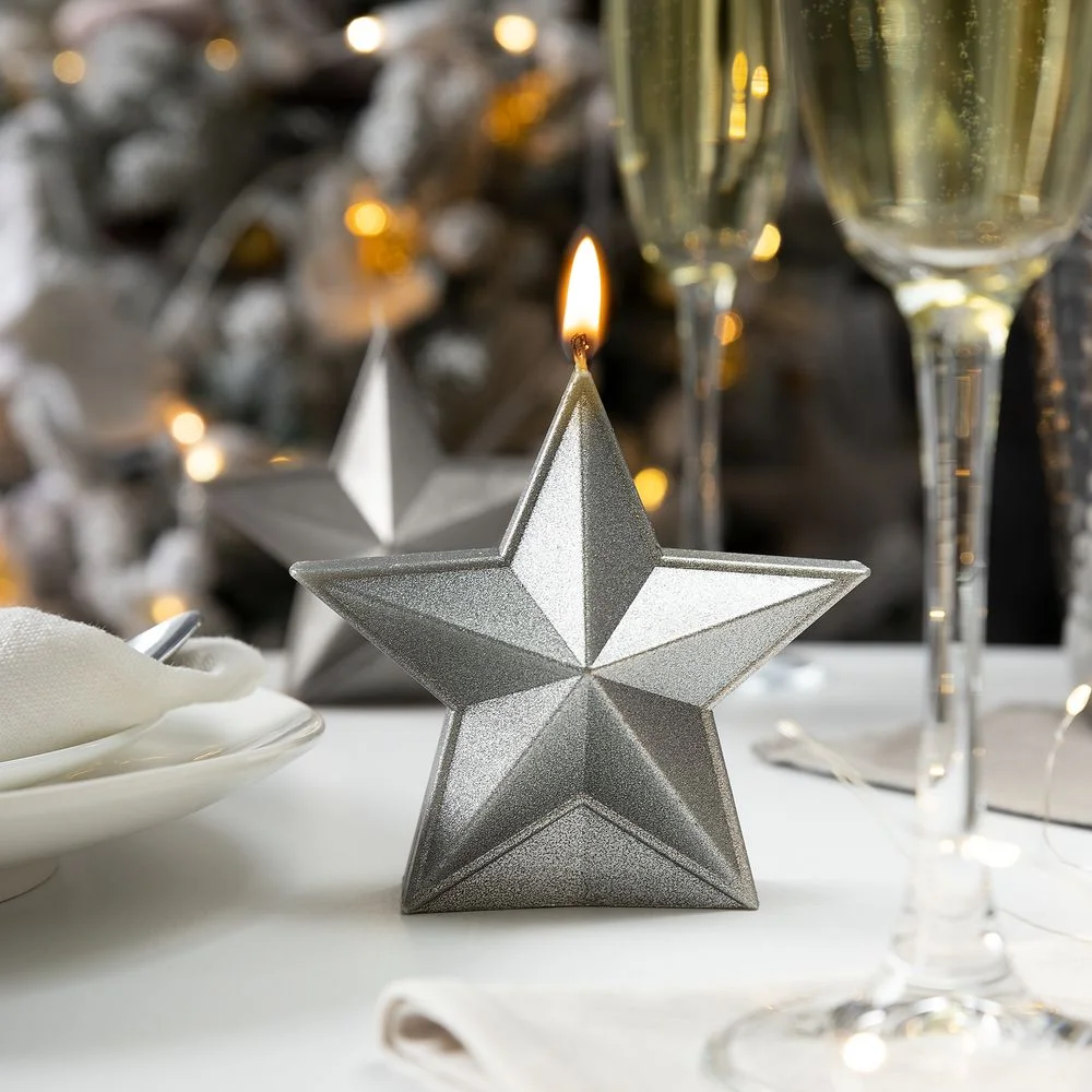 Свеча High Five, серебристая - фото 3