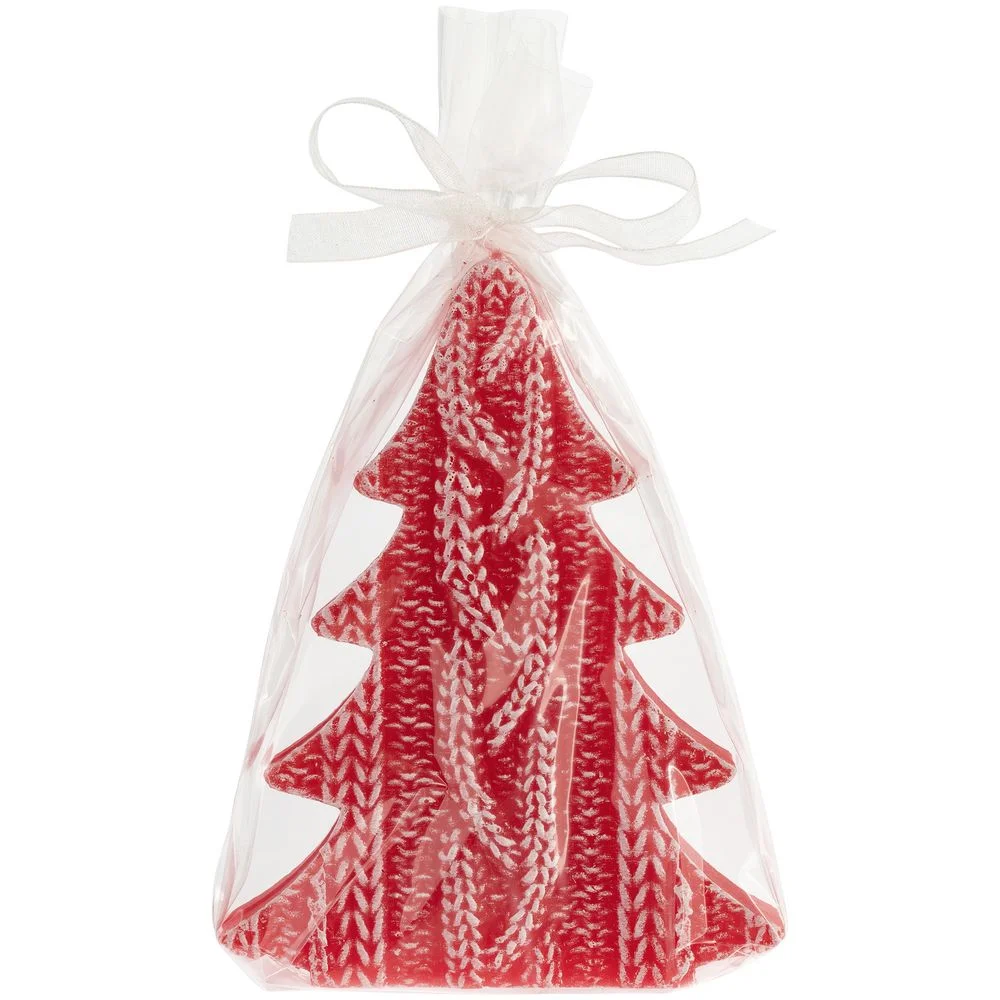 Свеча Kniteam, елка, красная - фото 2