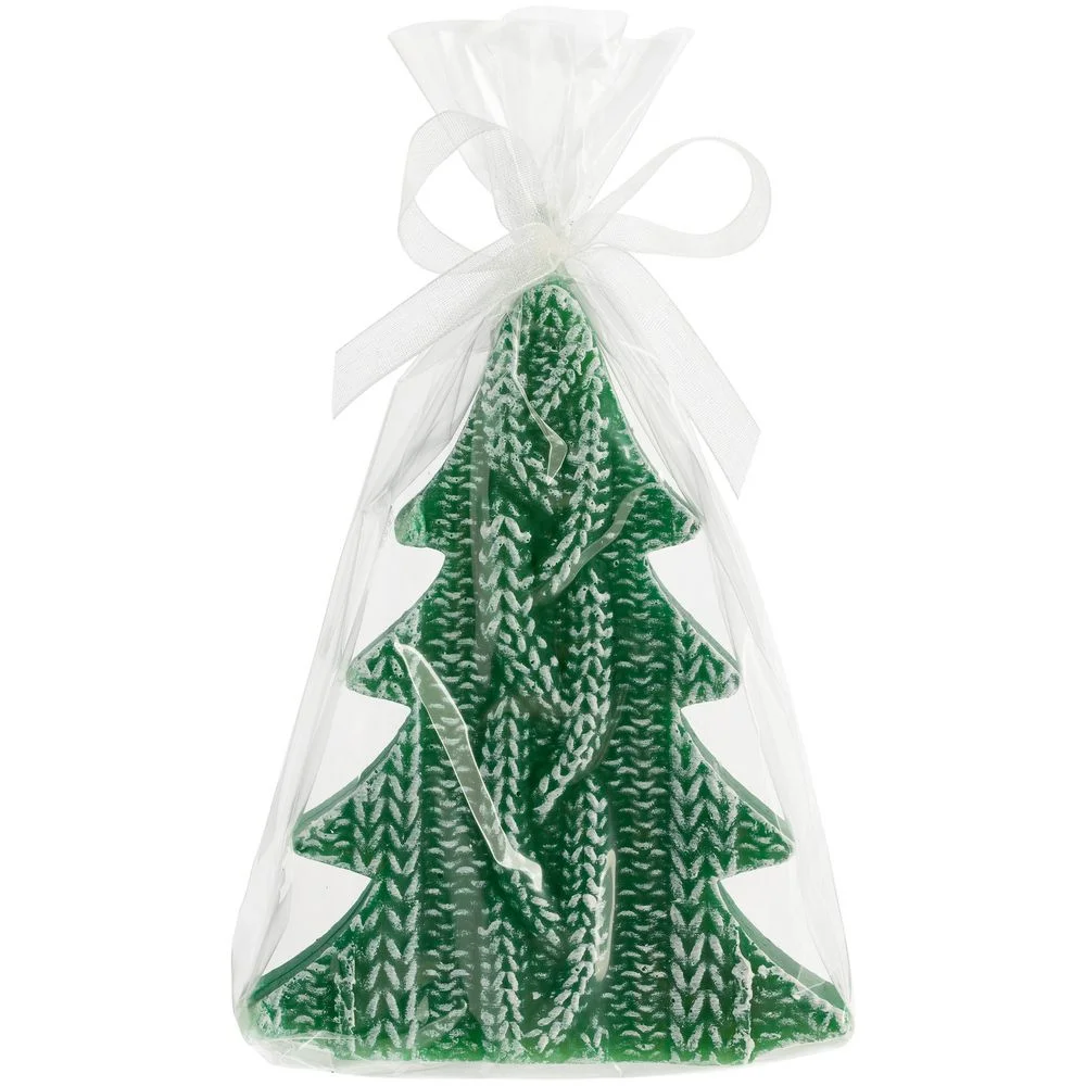 Свеча Kniteam, елка, зеленая - фото 2