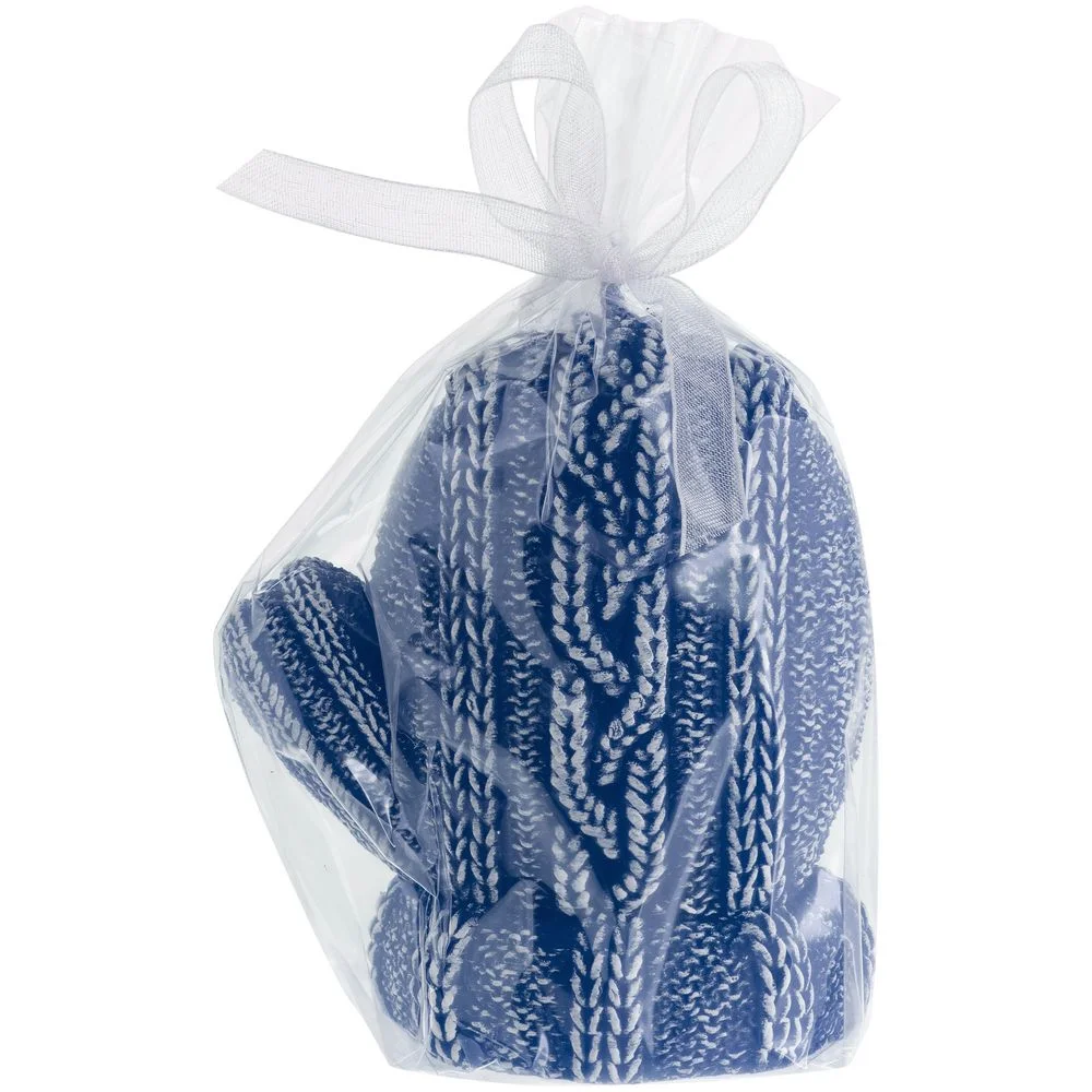 Свеча Kniteam, варежка, синяя - фото 2