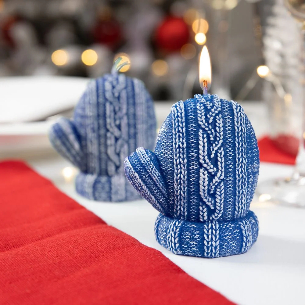 Свеча Kniteam, варежка, синяя - фото 4