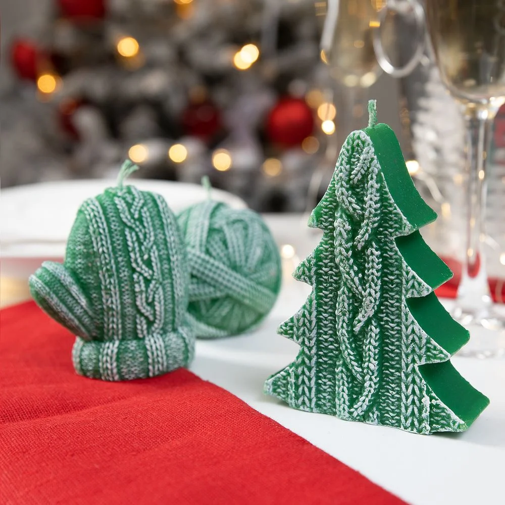 Свеча Kniteam, варежка, зеленая - фото 5