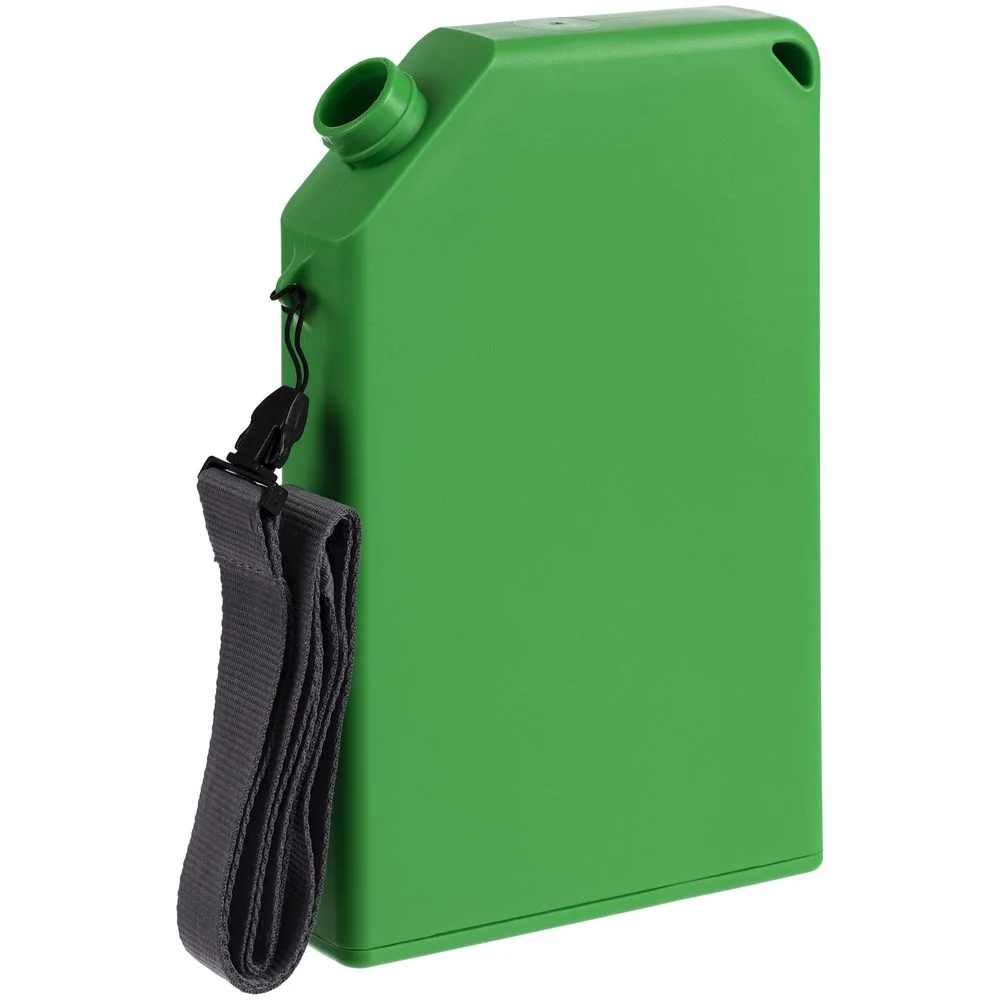 Плоская бутылка для воды Flacon зеленая - фото 5