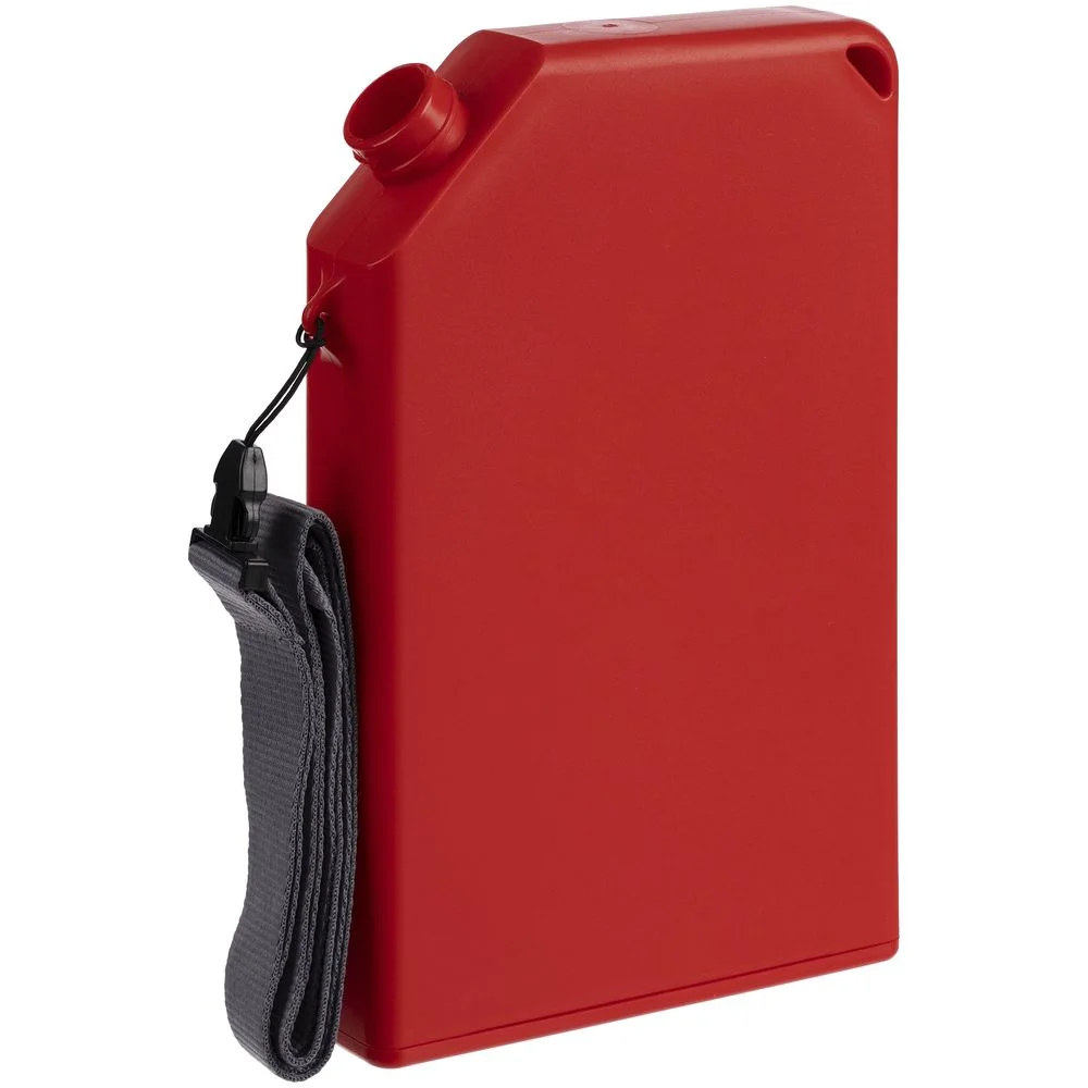 Плоская бутылка для воды Flacon красная - фото 5