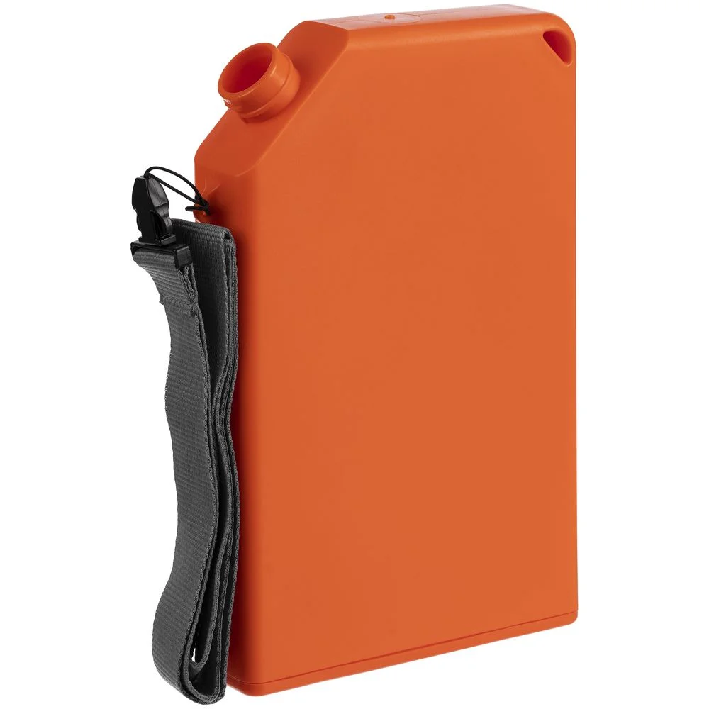 Плоская бутылка для воды Flacon, оранжевая - фото 5