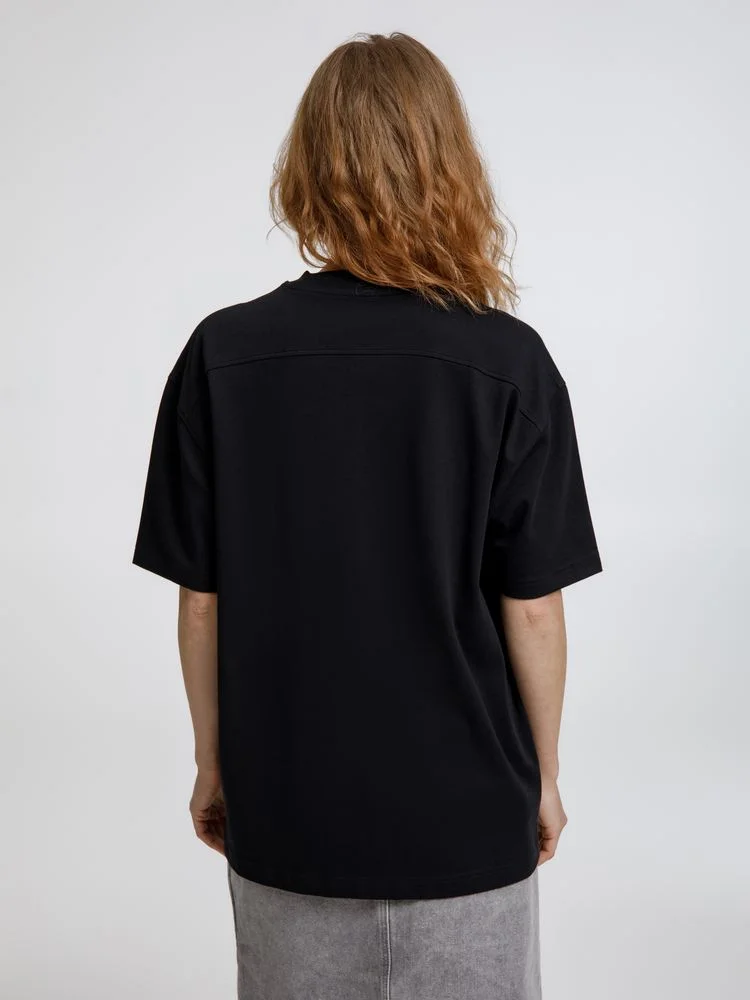 Футболка оверсайз унисекс Sideline, черная - фото 9