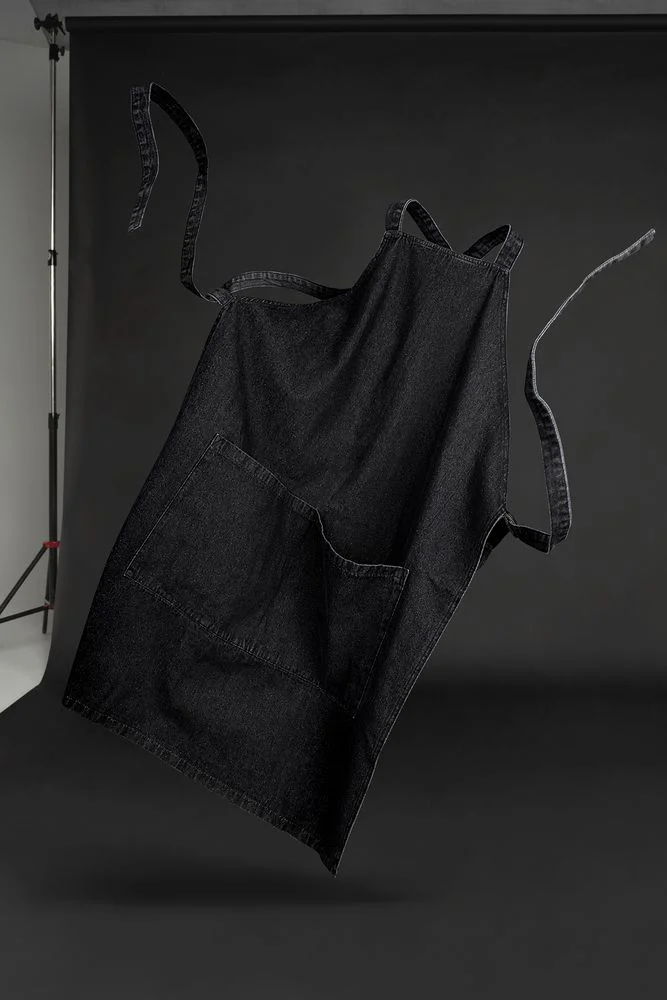 Фартук джинсовый E2, черный - фото 3