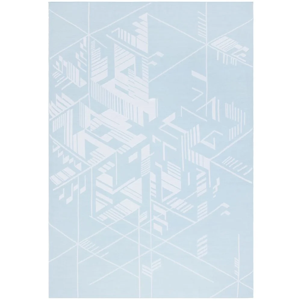 Плед Winterflake бело-голубой с люрексом - фото 3