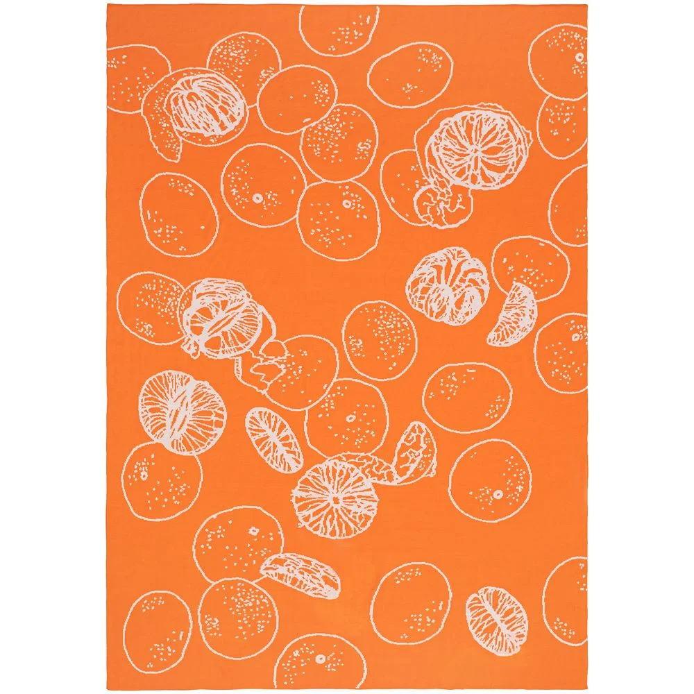 Плед Citrion оранжево-белый - фото 3