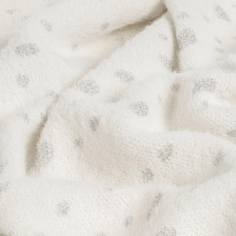 Плед Snowspot Fluffy белый с люрексом - фото 3