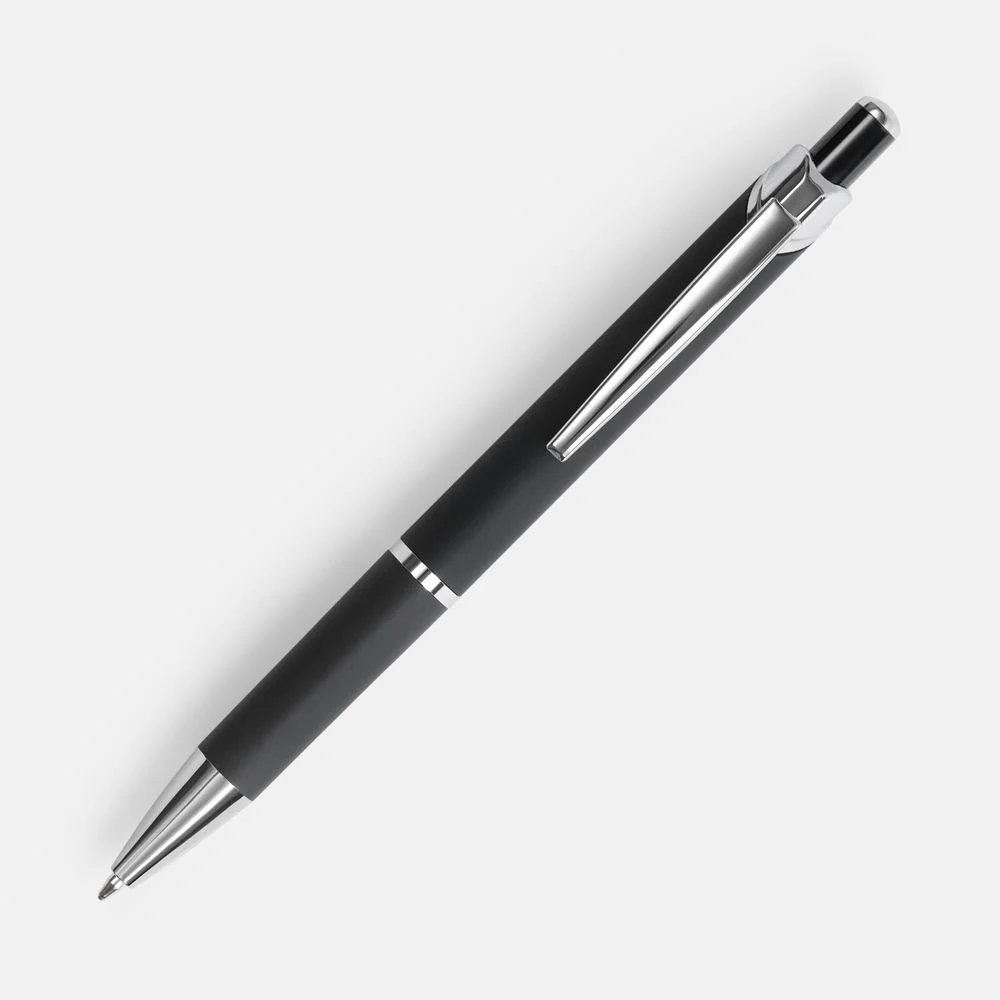 Ручка шариковая Chromos Soft Touch черная - фото 2