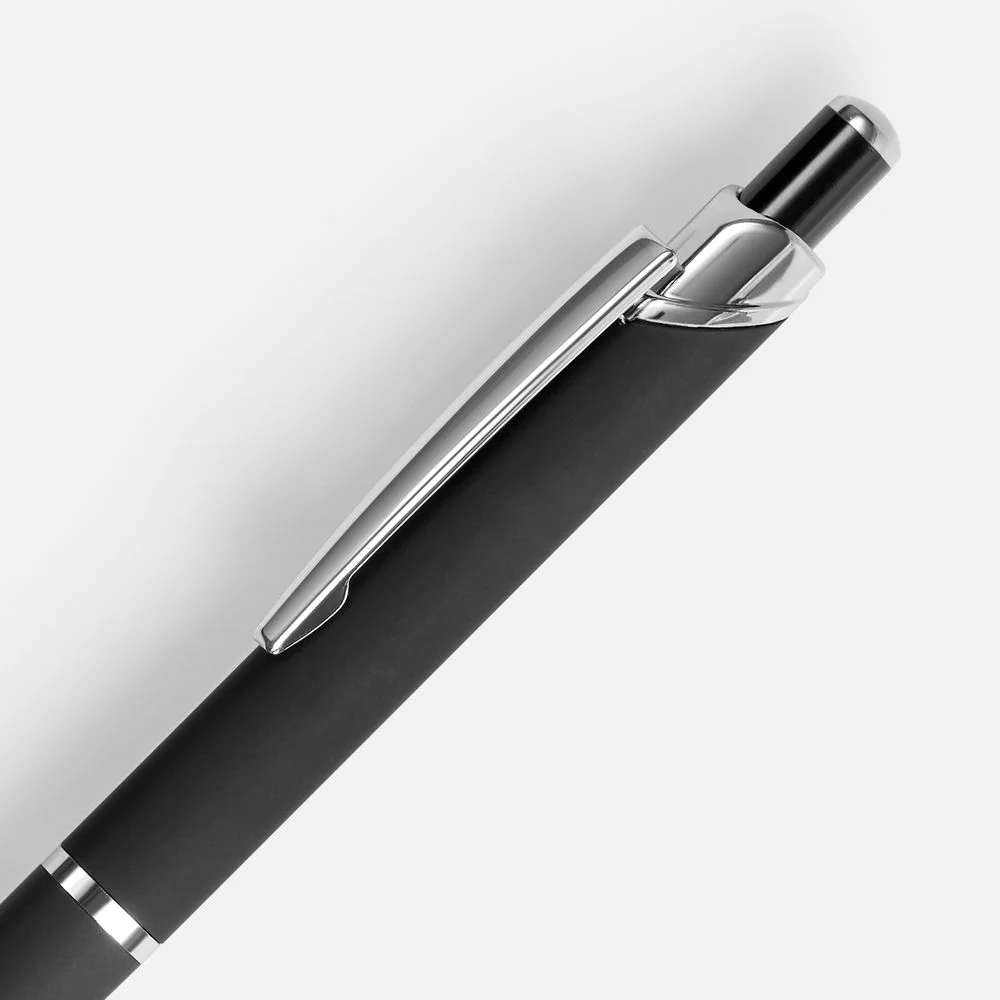 Ручка шариковая Chromos Soft Touch черная - фото 3