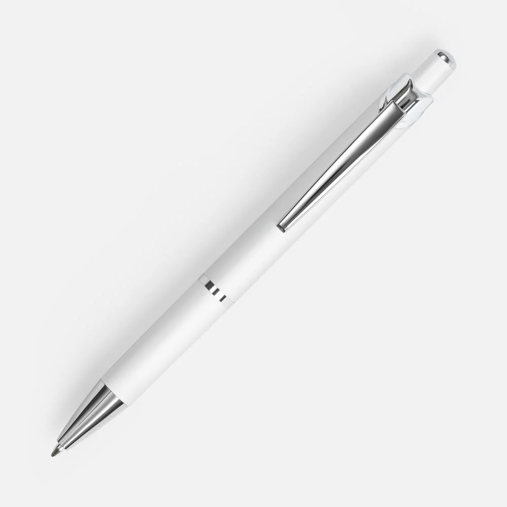 Ручка шариковая Chromos Soft Touch белая - фото 2
