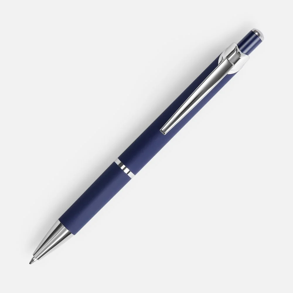 Ручка шариковая Chromos Soft Touch синяя - фото 2