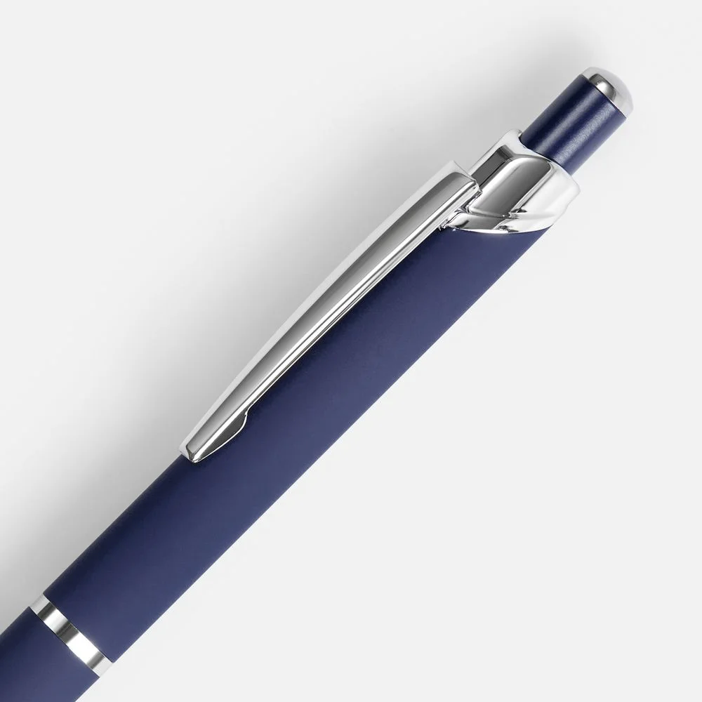 Ручка шариковая Chromos Soft Touch синяя - фото 3
