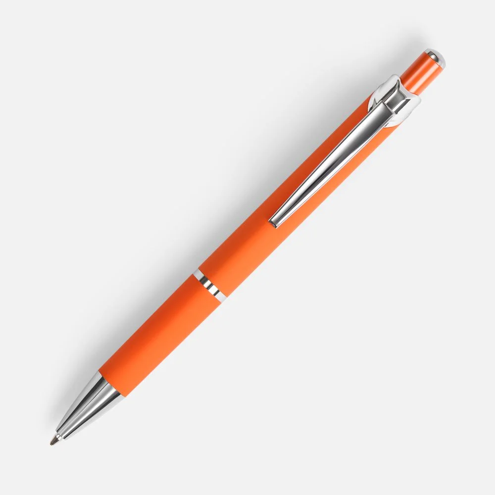 Ручка шариковая Chromos Soft Touch оранжевая - фото 2