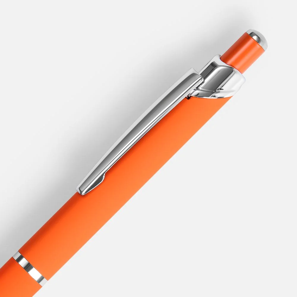 Ручка шариковая Chromos Soft Touch оранжевая - фото 3