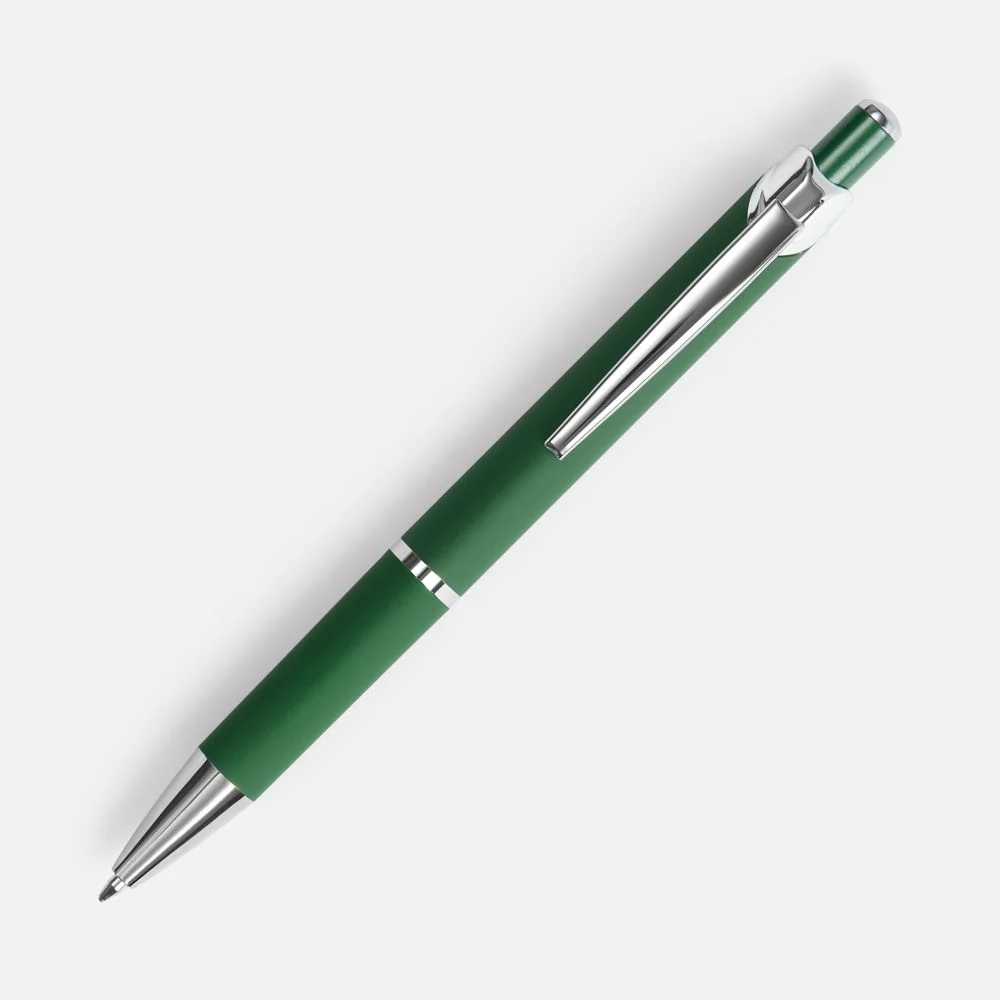 Ручка шариковая Chromos Soft Touch зеленая - фото 2