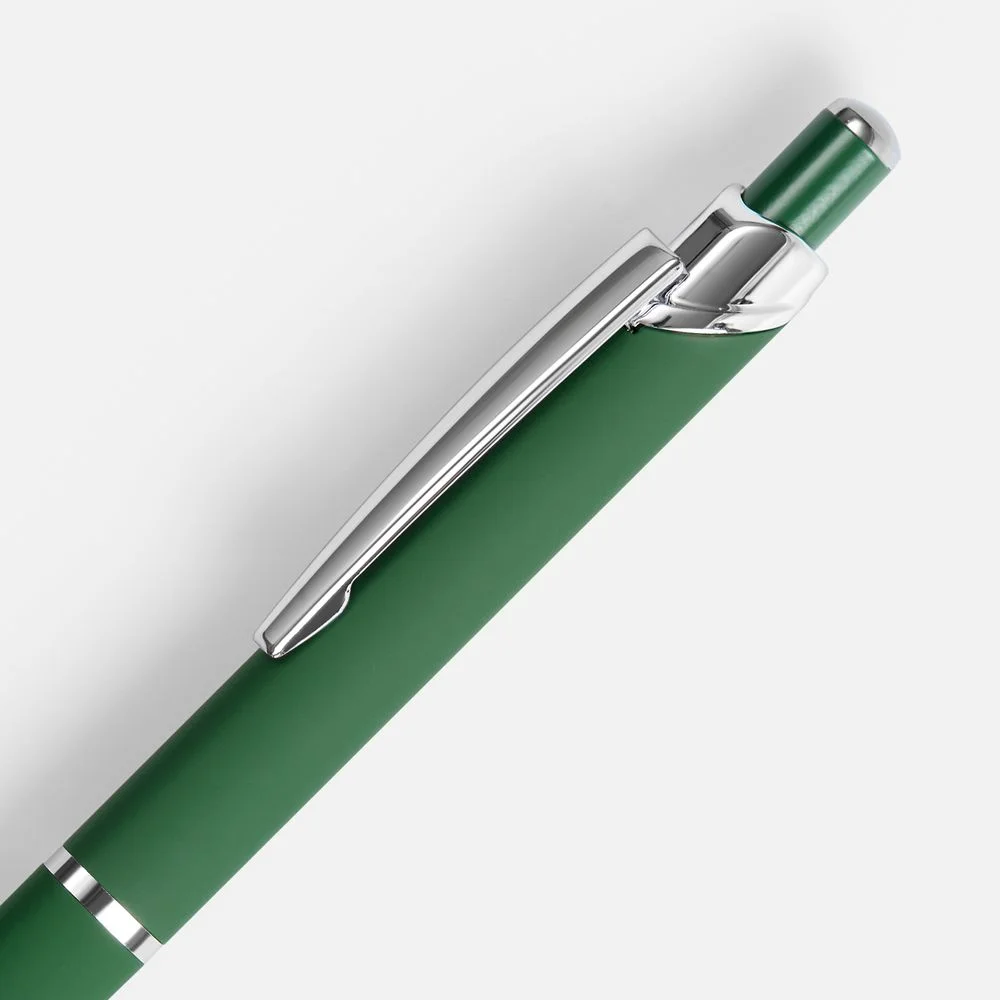 Ручка шариковая Chromos Soft Touch зеленая - фото 3