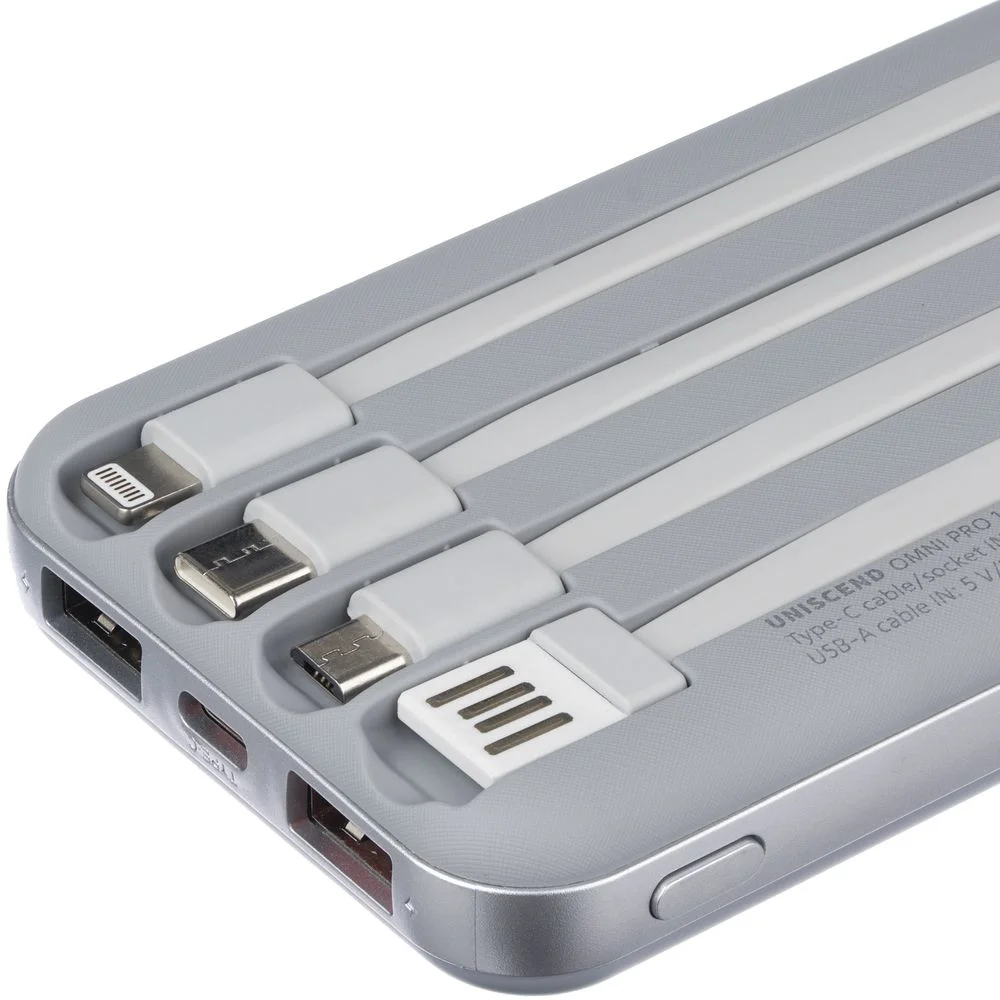 Внешний аккумулятор Omni Pro 10000 мАч серый - фото 4