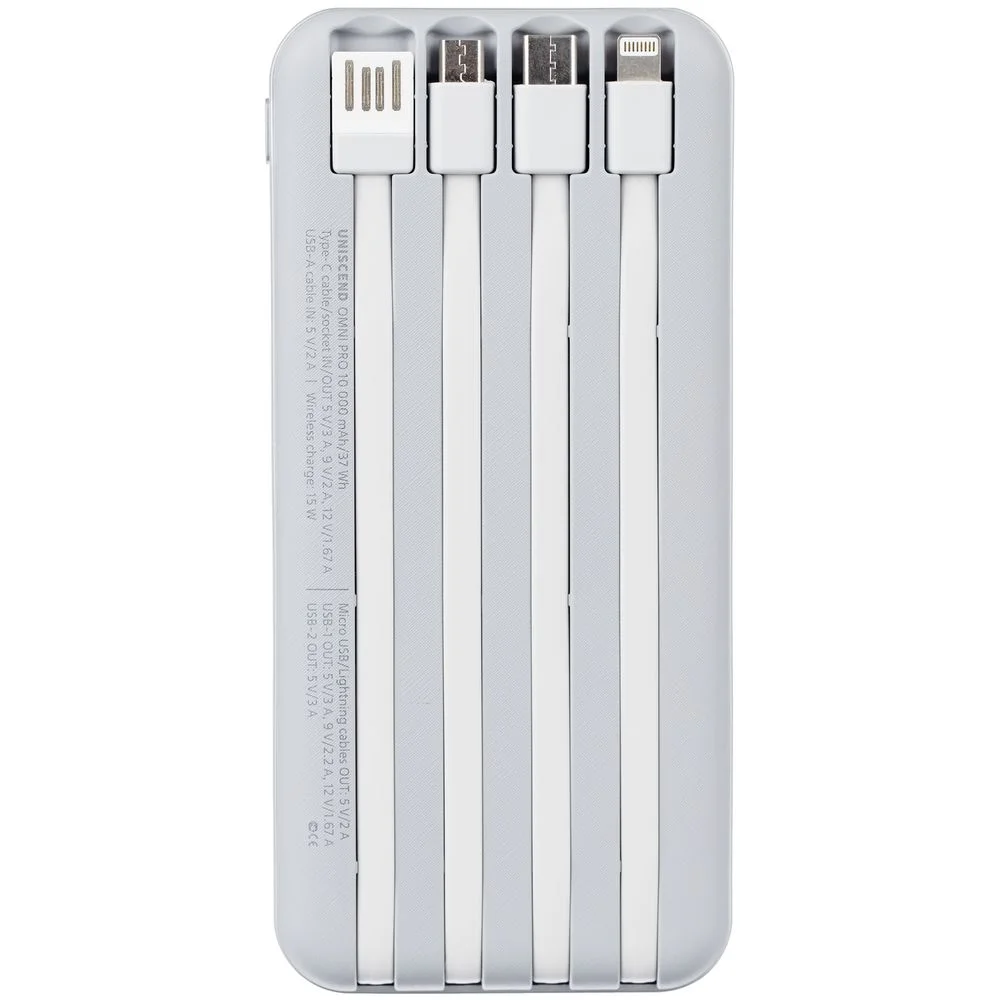 Внешний аккумулятор Omni Pro 10000 мАч белый - фото 3