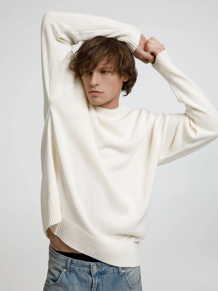 Джемпер оверсайз унисекс Stated в сумке белый молочный - фото 8